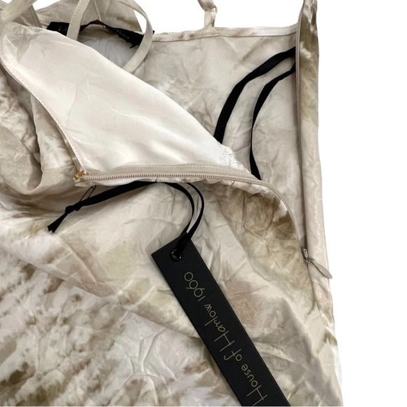 House Of Harlow 1960 X Sofia Richie Adeena Slip Dress Neutral Casual Minimalist - Picture 8 of 13